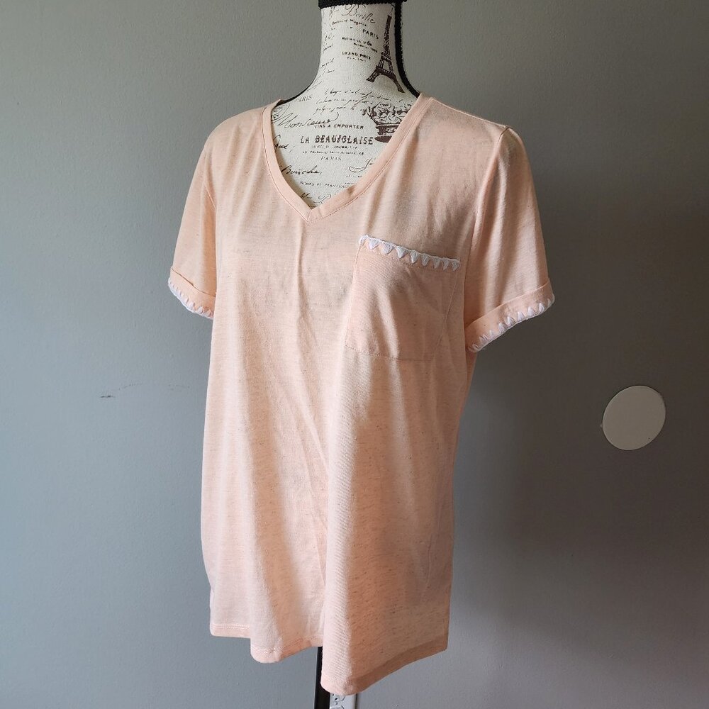 EUC, Women's, Style & Co. Short Sleeved Pocket T-Shirt
